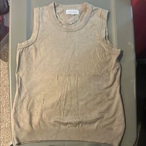 Calvin Klein Beige Sleeveless Top